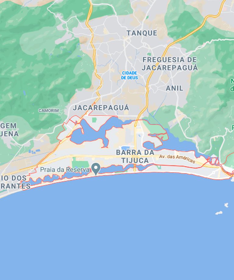 Mapa da Barra da Tijuca RJ