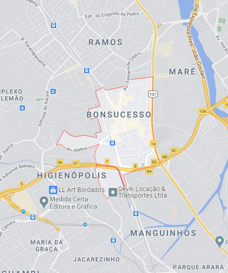 Mapa de Bonsucesso RJ
