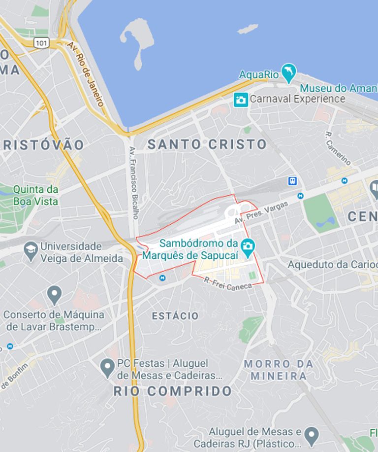 Mapa da Cidade Nova RJ