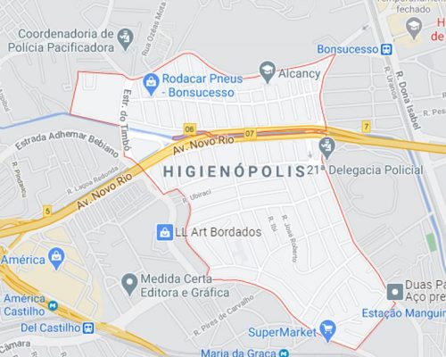 Mapa de Higienópolis